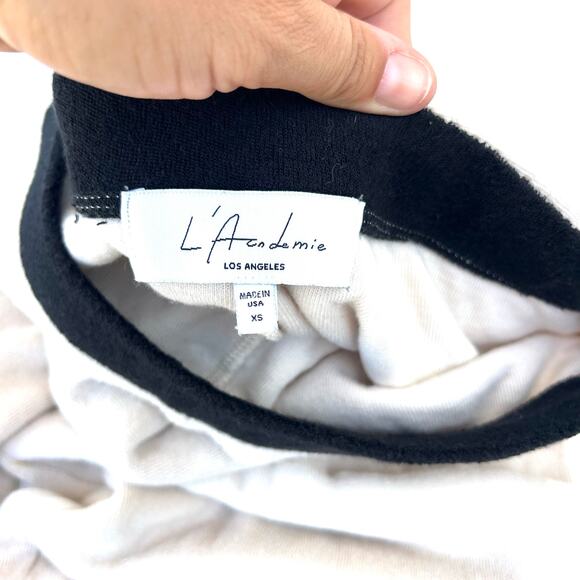 L’Academie Gina Crop Top Linda Wide Leg Crop Pants Beige Black Small Set Outfit - Picture 7 of 11